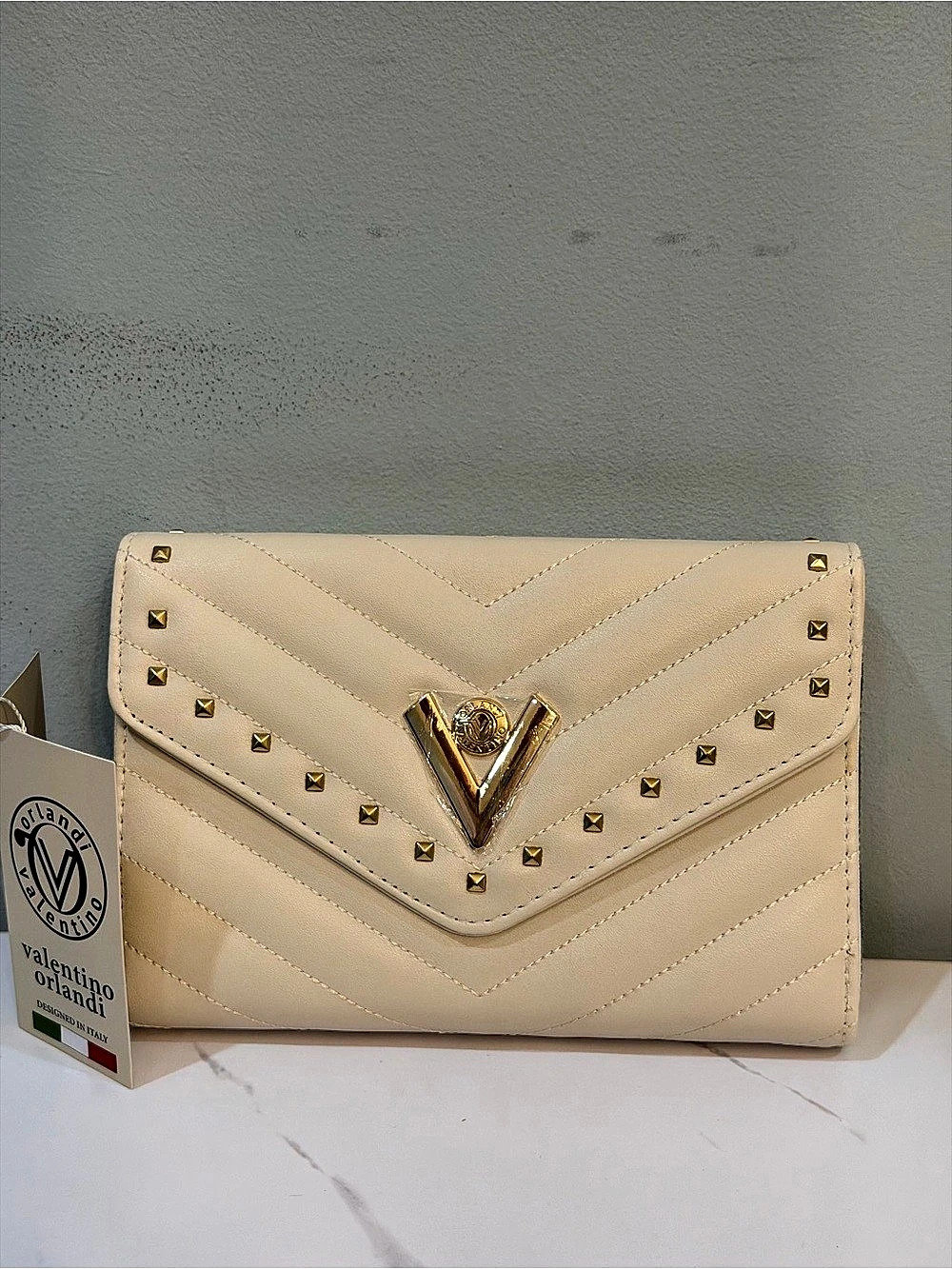 Valentino Orlandi Morgan Crossbody bag Taupe color